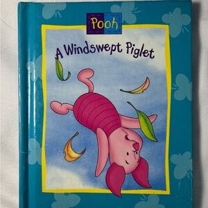 Vintage 1995 Winnie the Pooh A Windswept Piglet HC Disney Rare Book